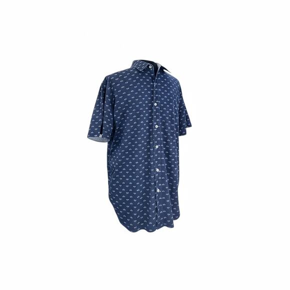 Butter Cloth Bicycle Print Knit Button-Up Shirt - Large - Picture 3 of 9